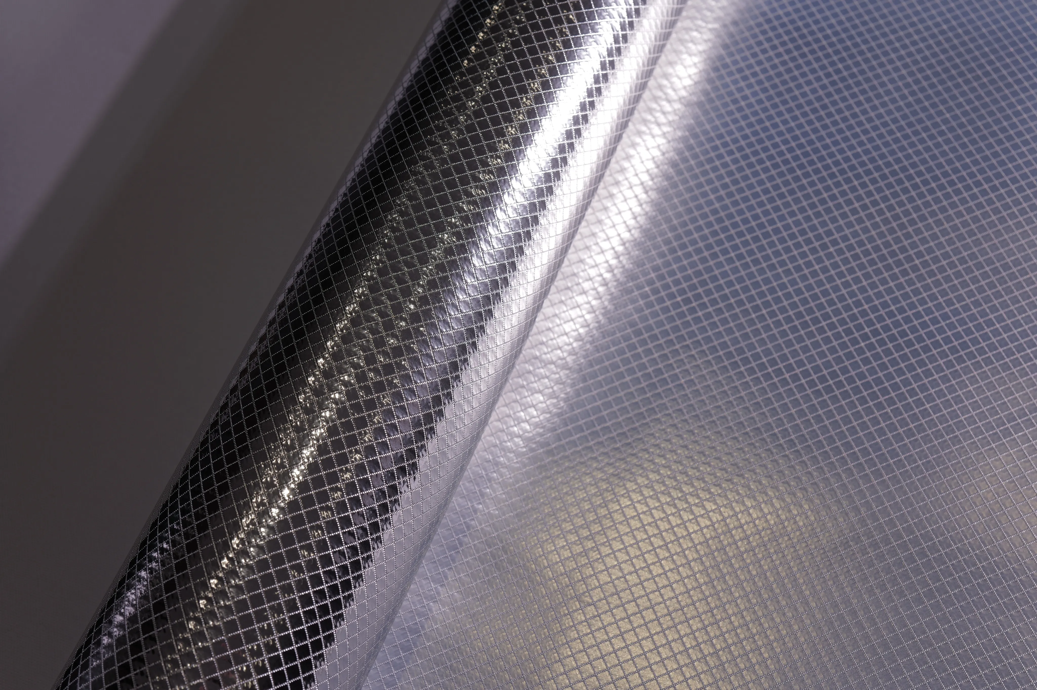 Large Grid Reflective Film, High-Gloss Silver – face A