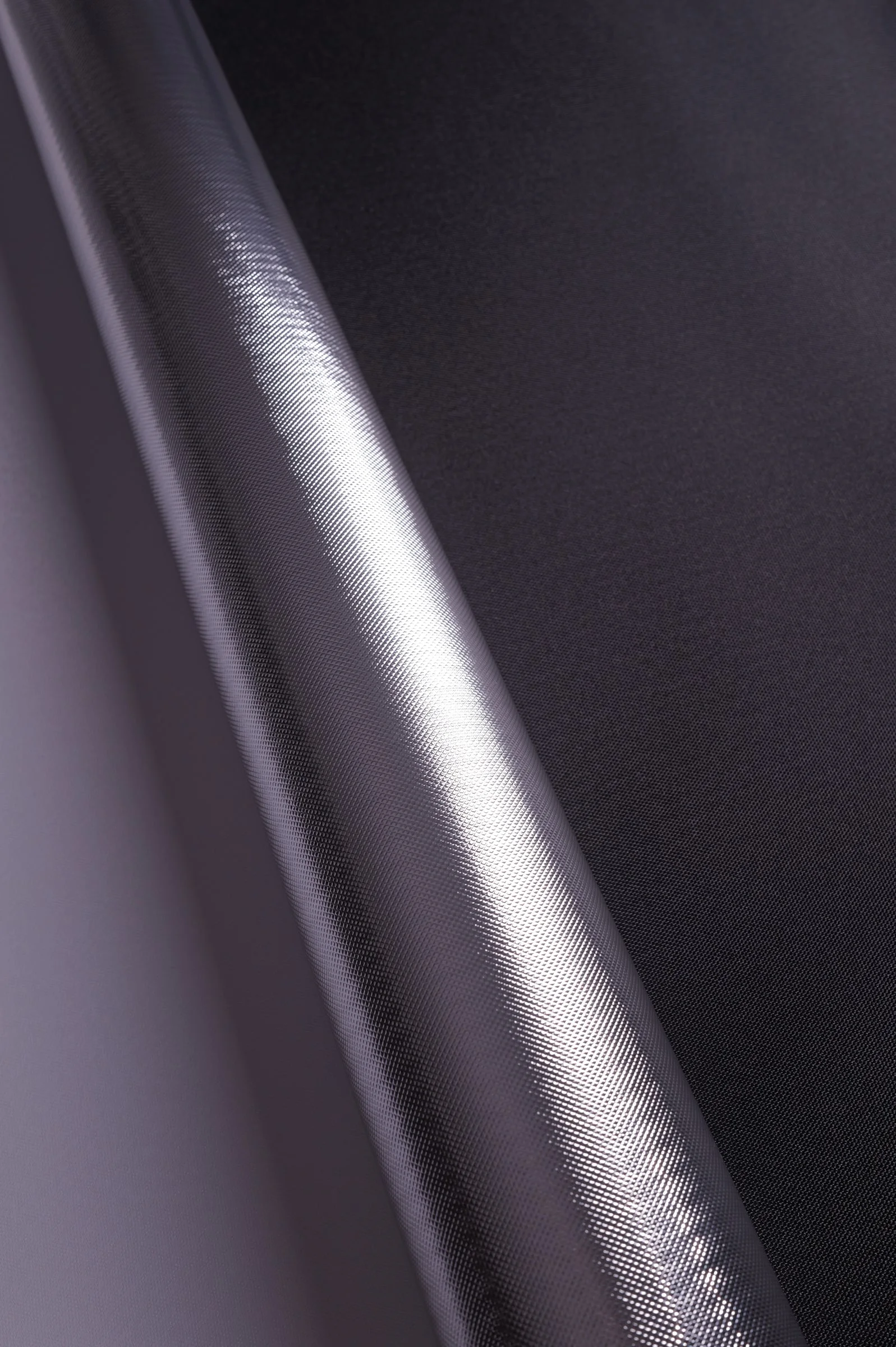 Micro Grid Reflective Laminate, Bright Silver / Black Back – face A