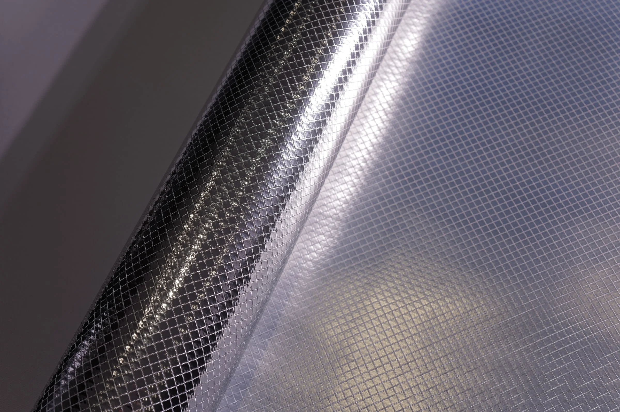 Large Grid Reflective Film, High-Gloss Silver – face A
