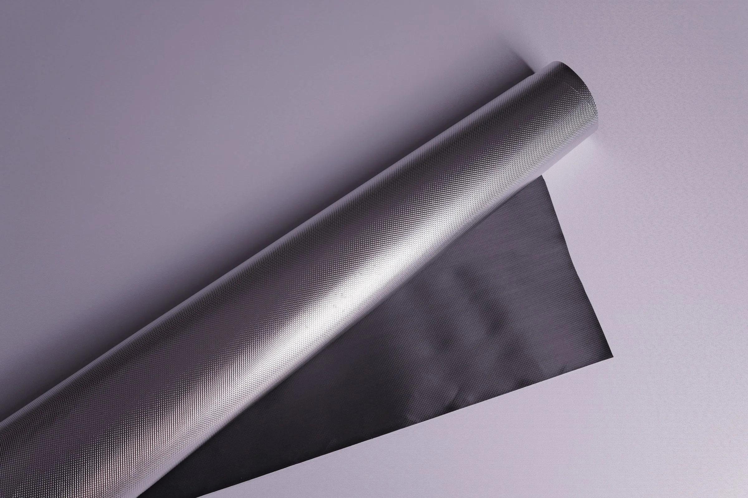 Micro Weave Reflective Laminate, Silver-Grey / Dark Back – roll form