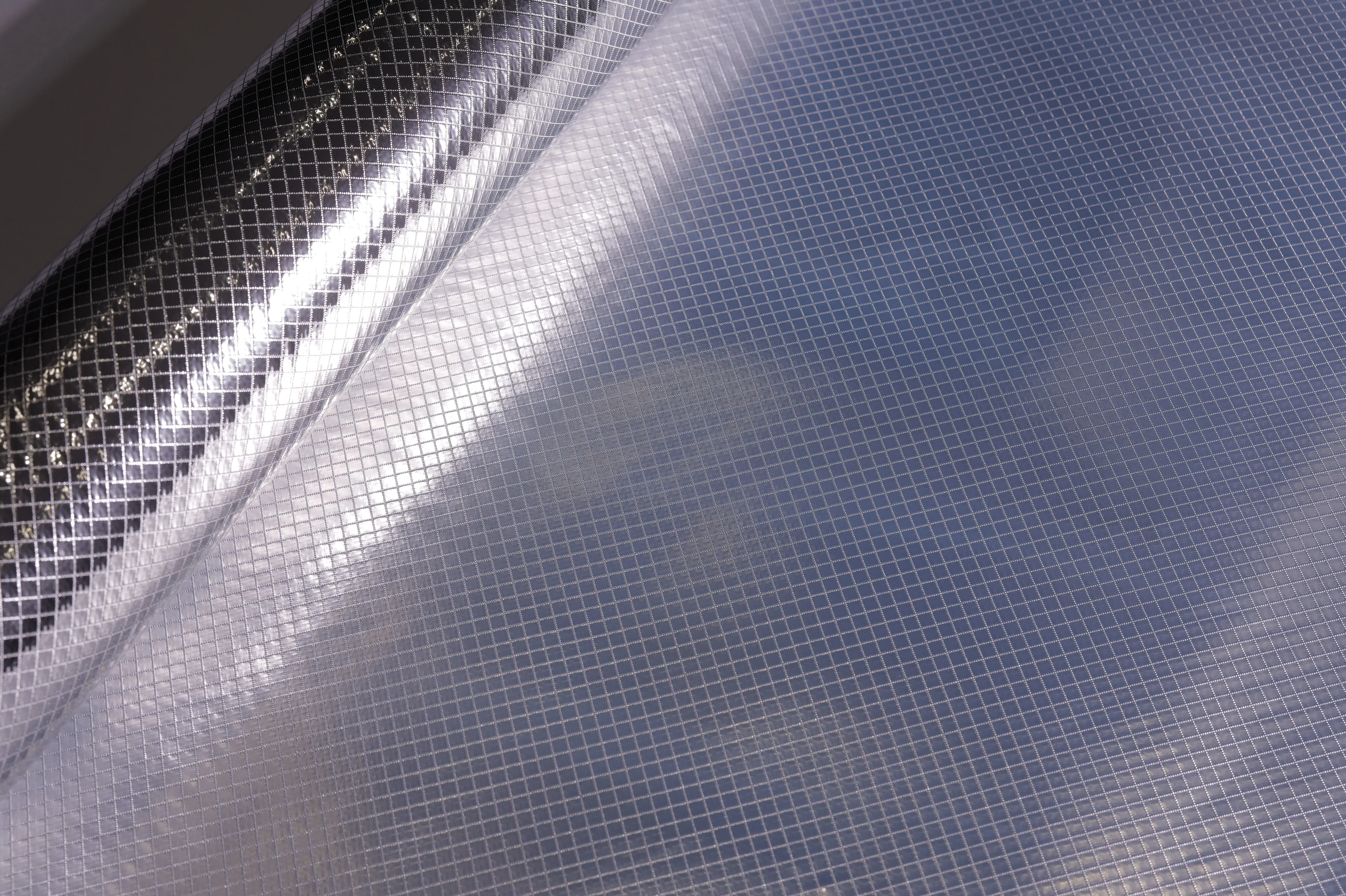Large Grid Reflective Film, High-Gloss Silver – roll form