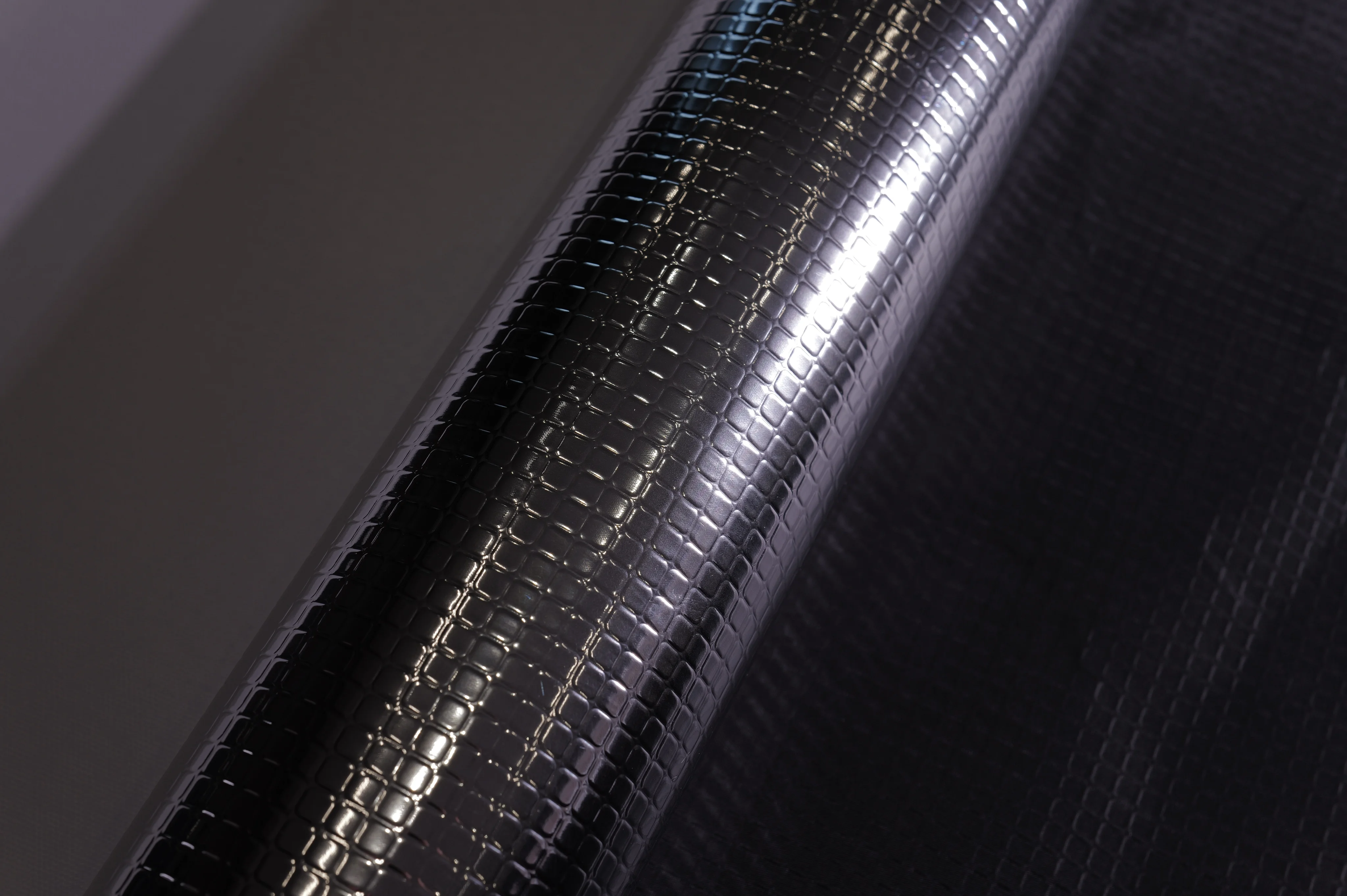 Brick Emboss Reflective Laminate, Gloss Black – hero view