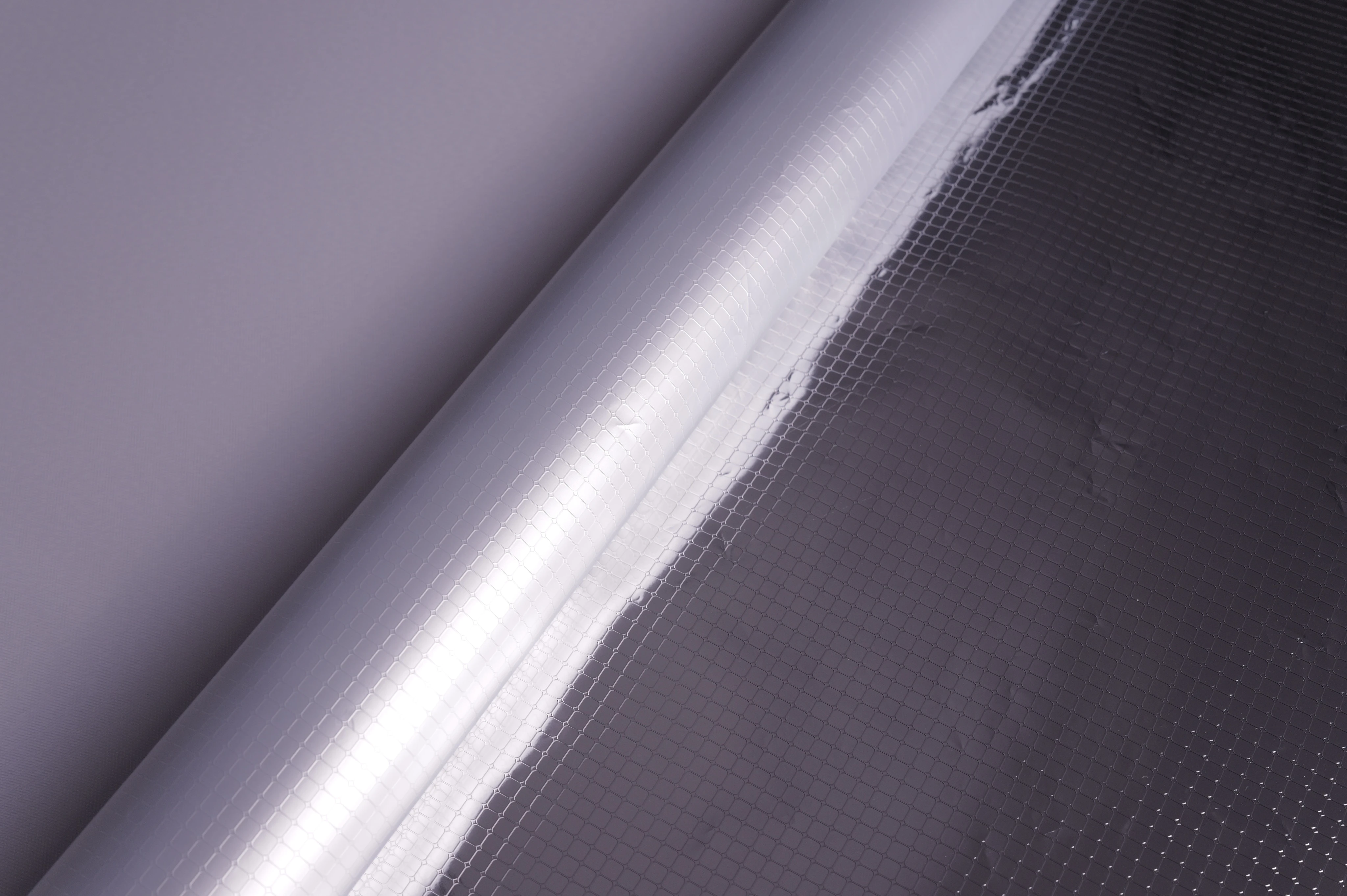 Fine Grid Reflective Laminate, Bright Silver / Dark Back – hero view