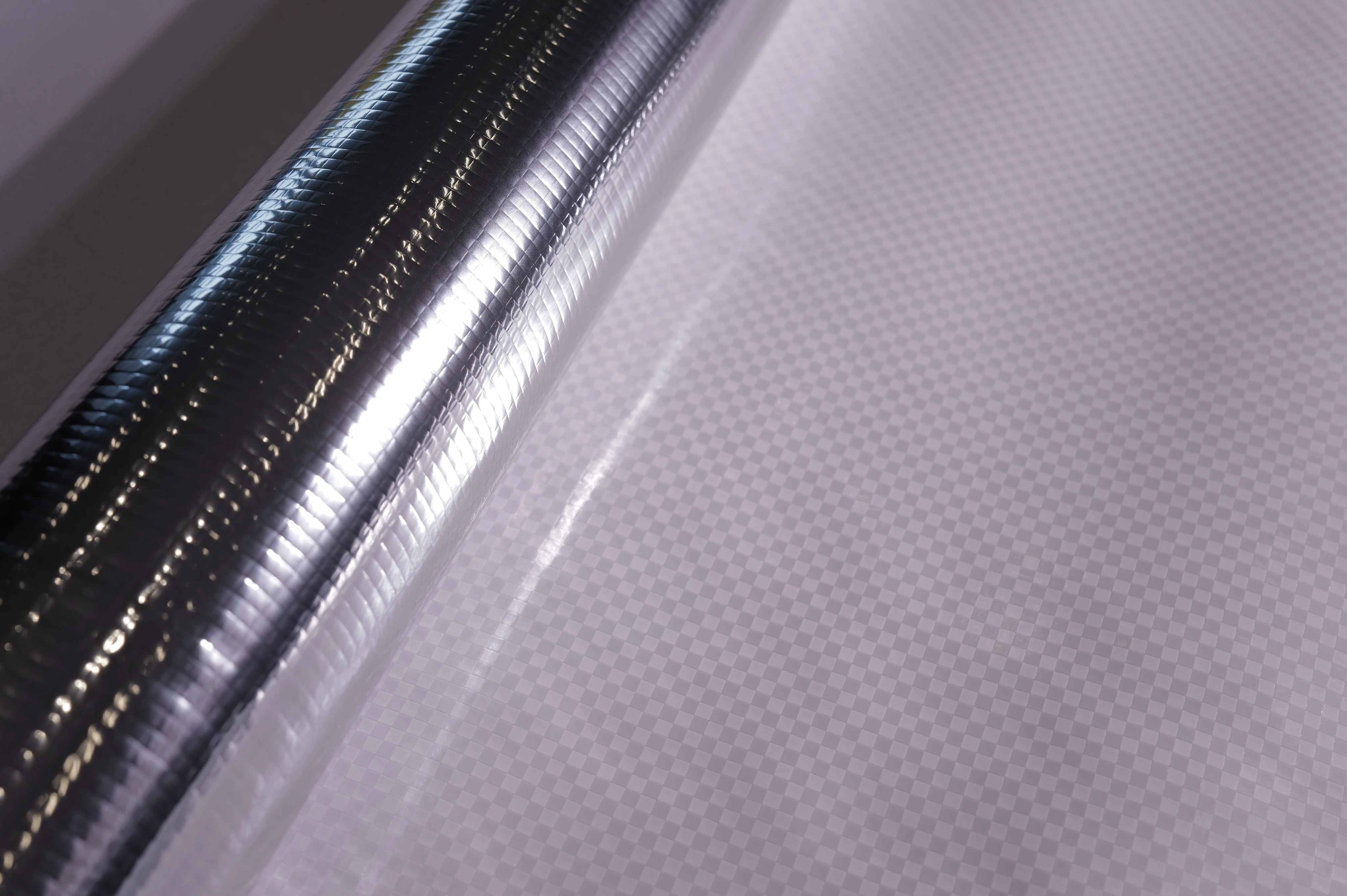 Small Grid Reflective Laminate, Silver-White / Dark Back – hero view