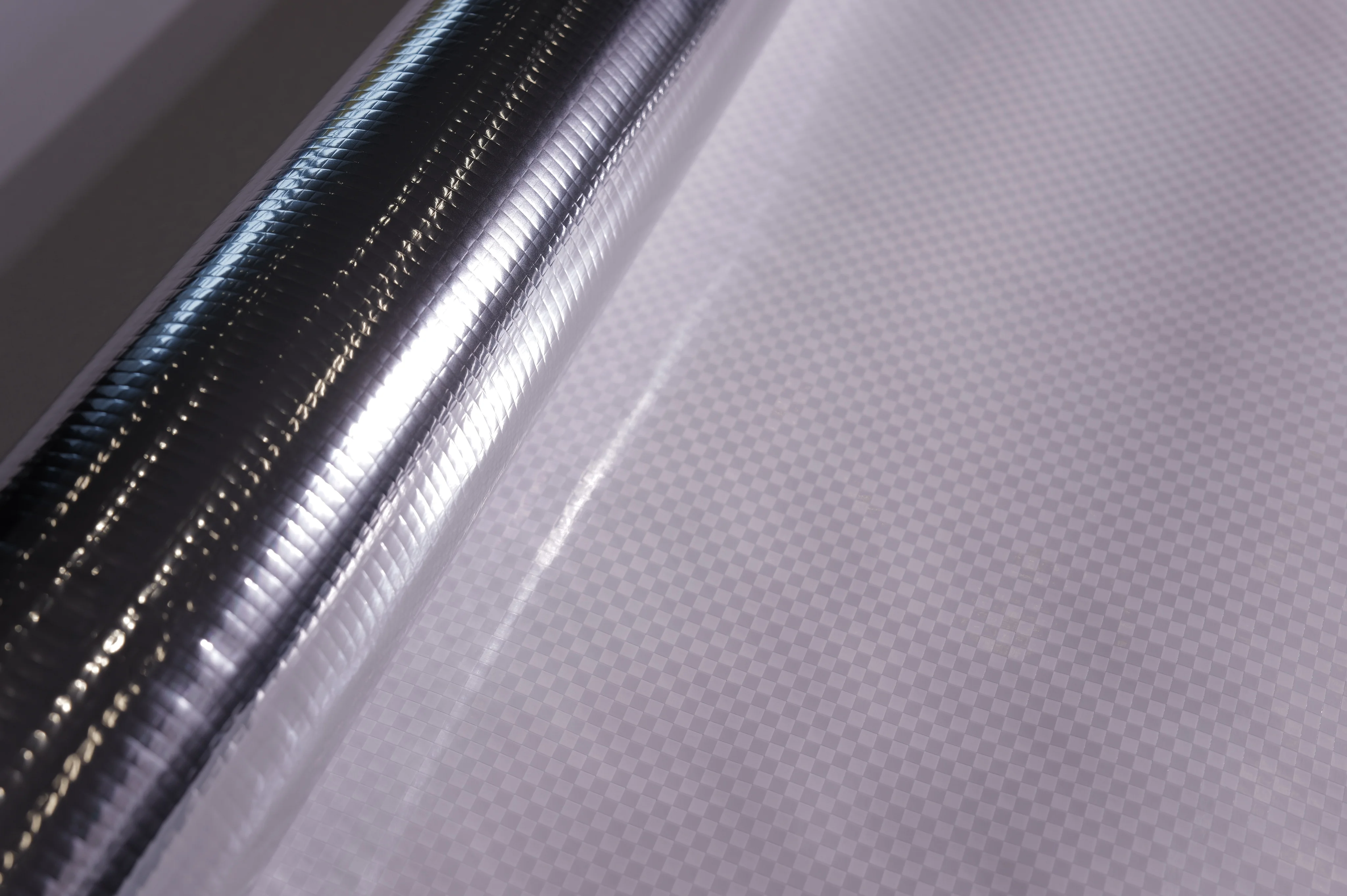 Small Grid Reflective Laminate, Silver-White / Dark Back – hero view