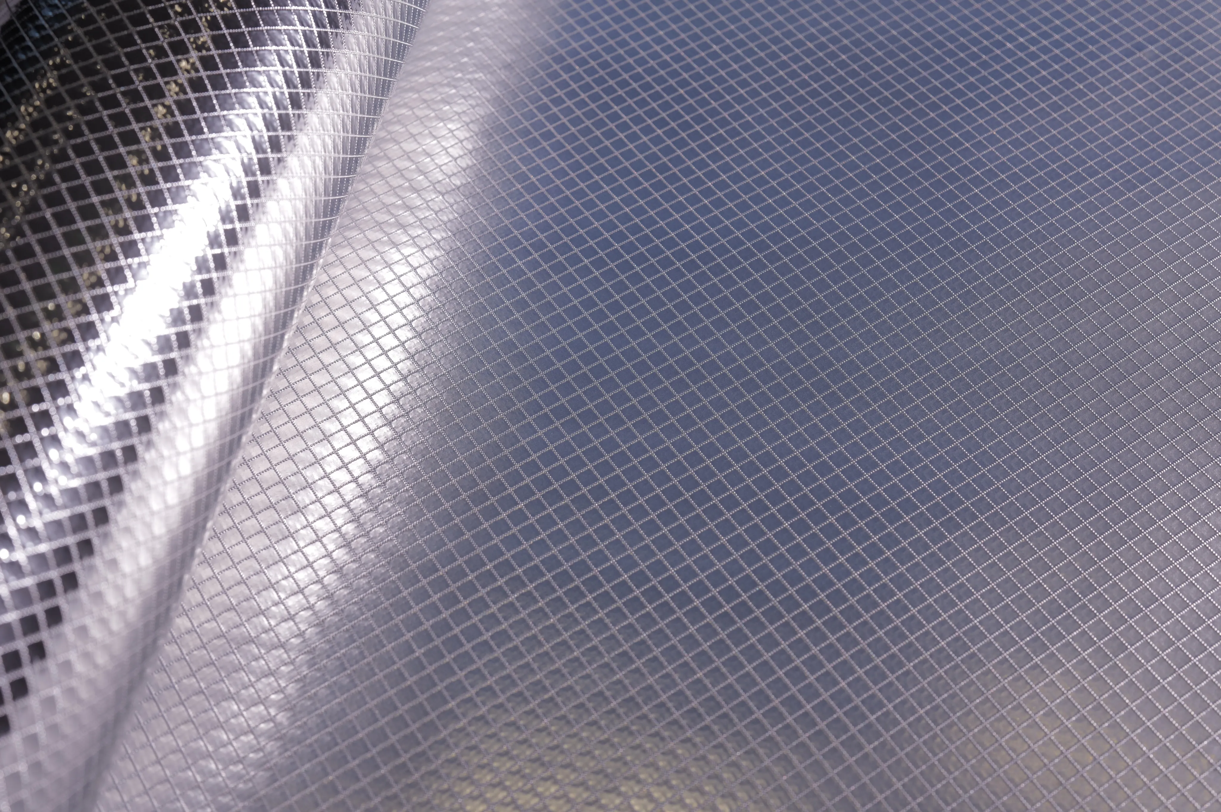 Large Grid Reflective Film, High-Gloss Silver – texture close-up