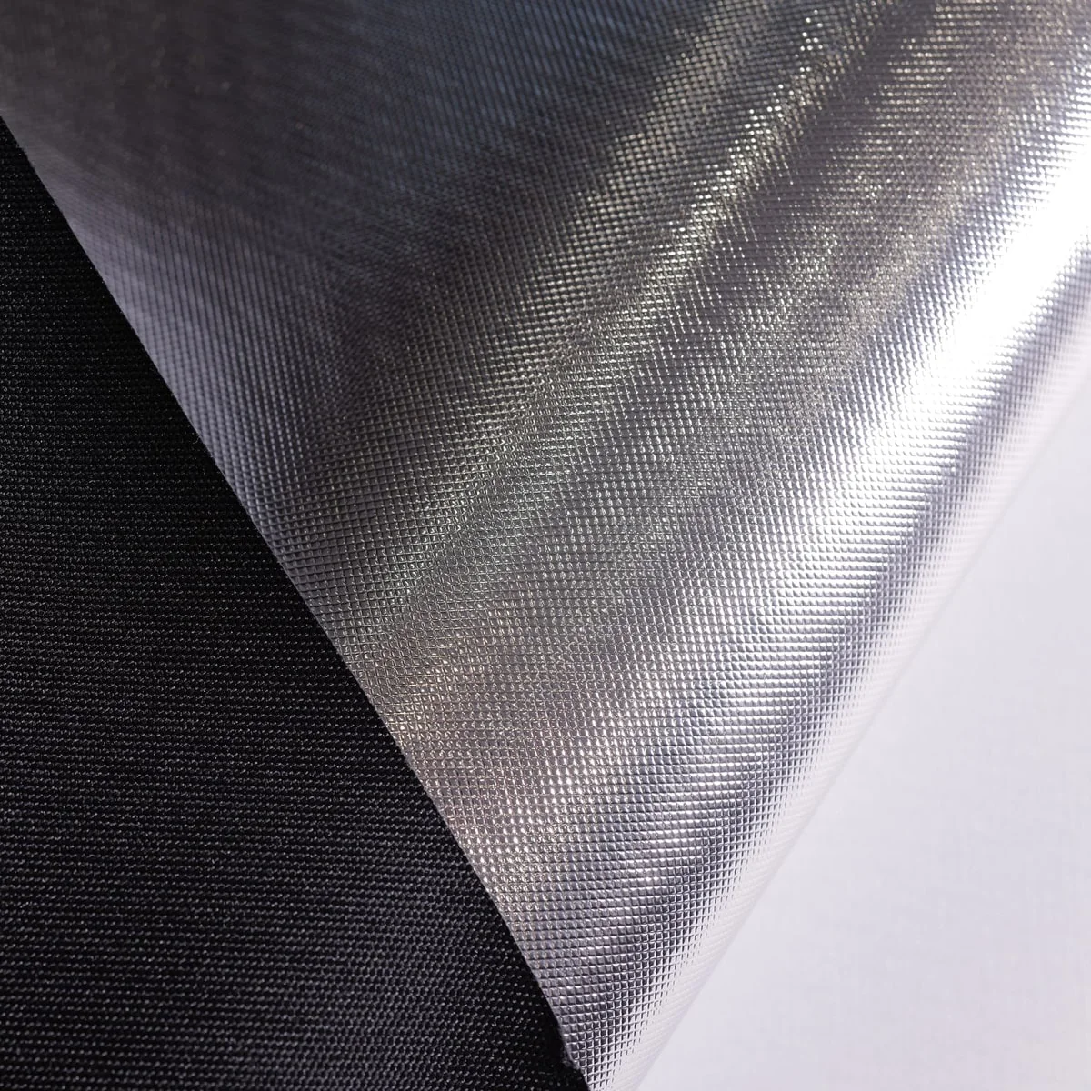 Fine Weave Reflective Laminate, Silver / Dark Back – hero view