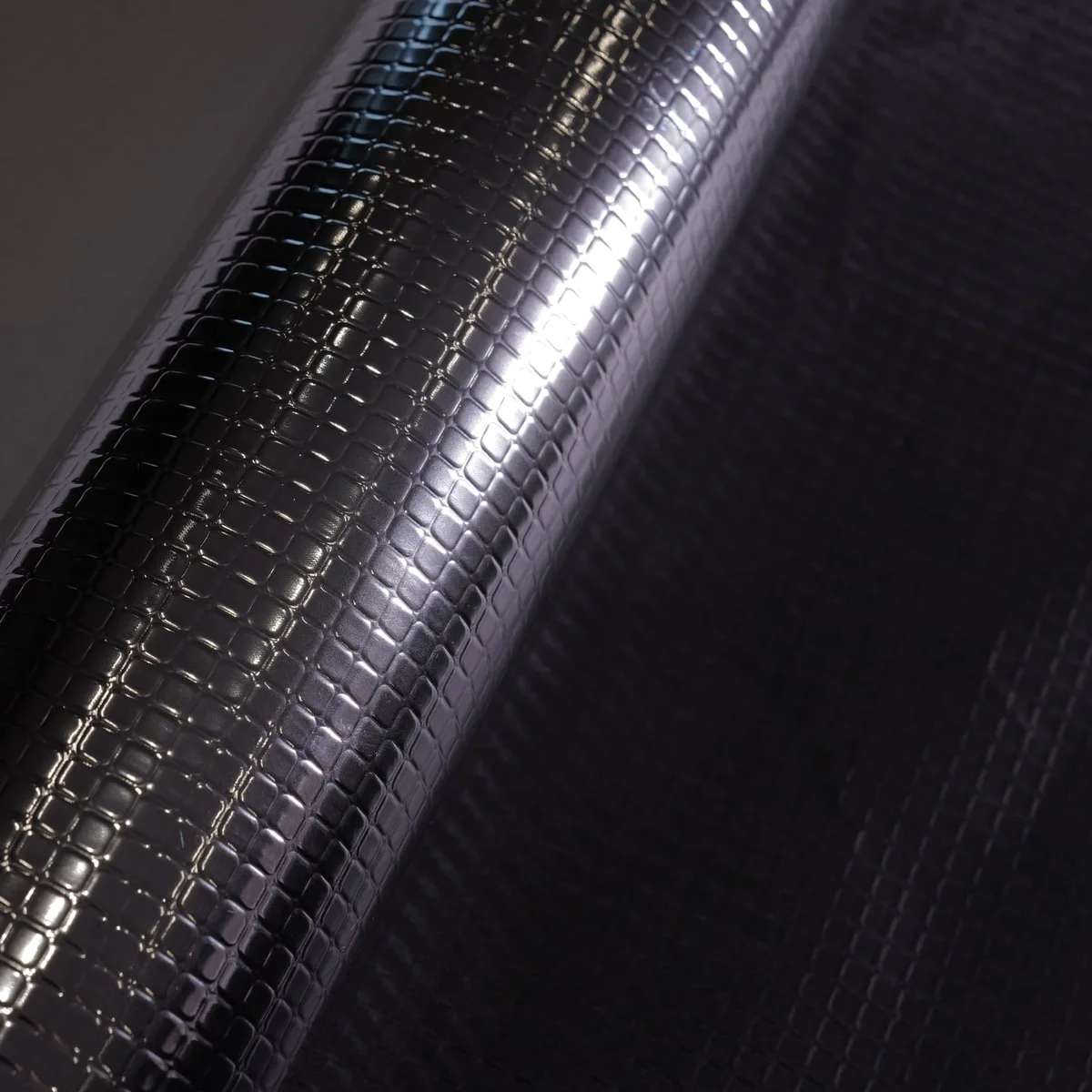 Brick Emboss Reflective Laminate, Gloss Black – hero view