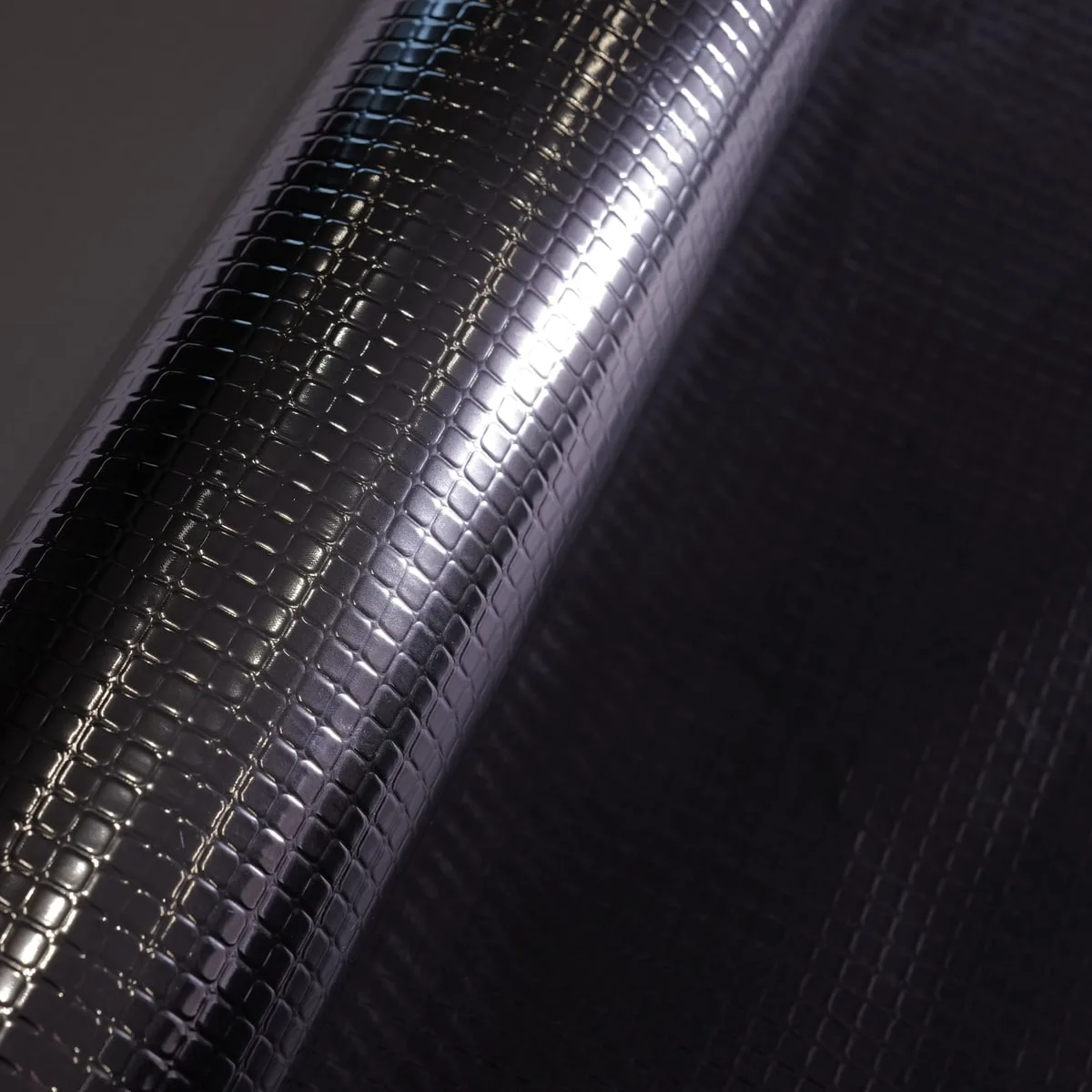 Brick Emboss Reflective Laminate, Gloss Black