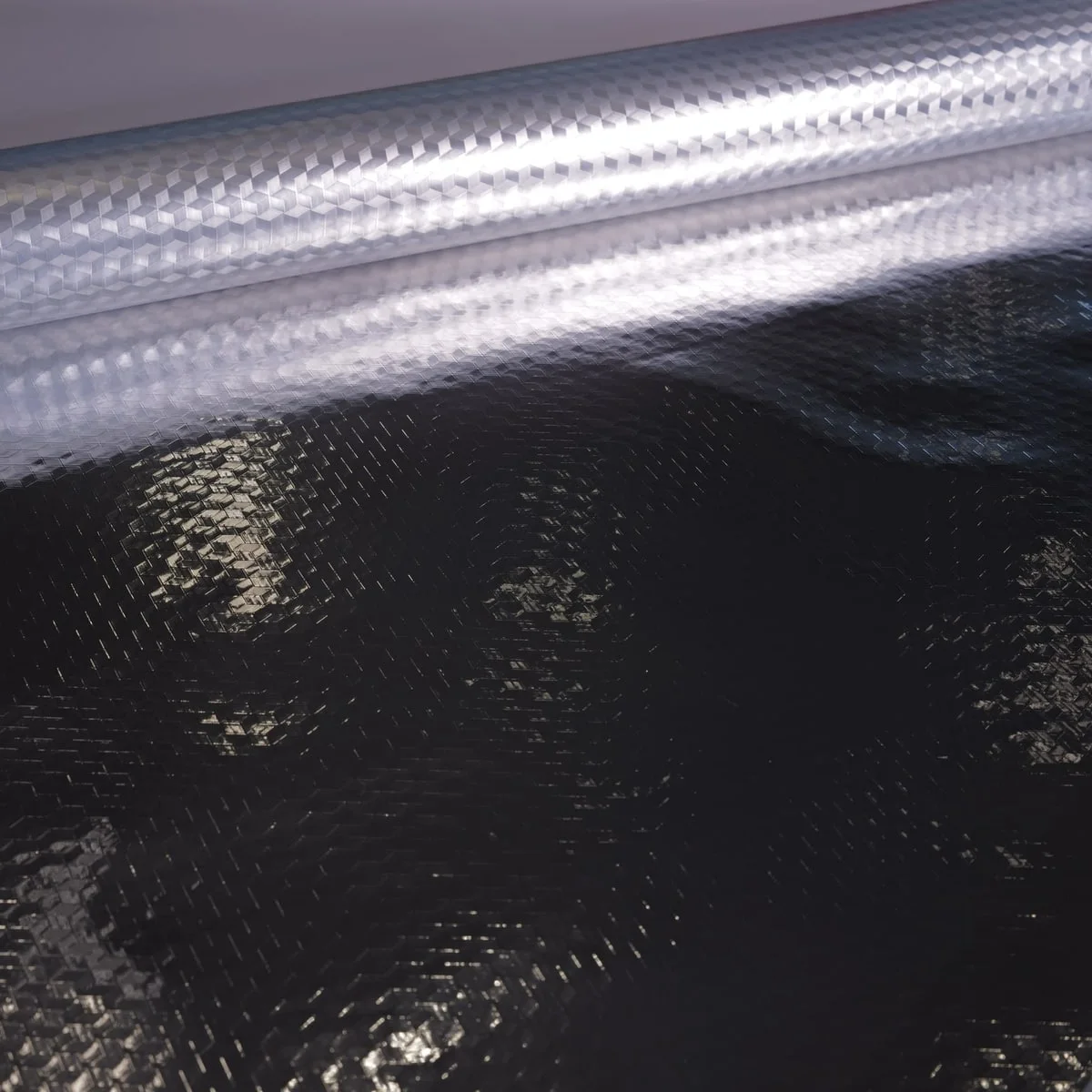 Diamond Reflective Laminate, Gloss Dark / Silver Emboss Back – hero view