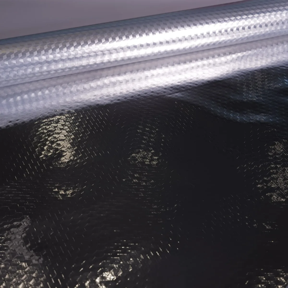 Diamond Reflective Laminate, Gloss Dark / Silver Emboss Back