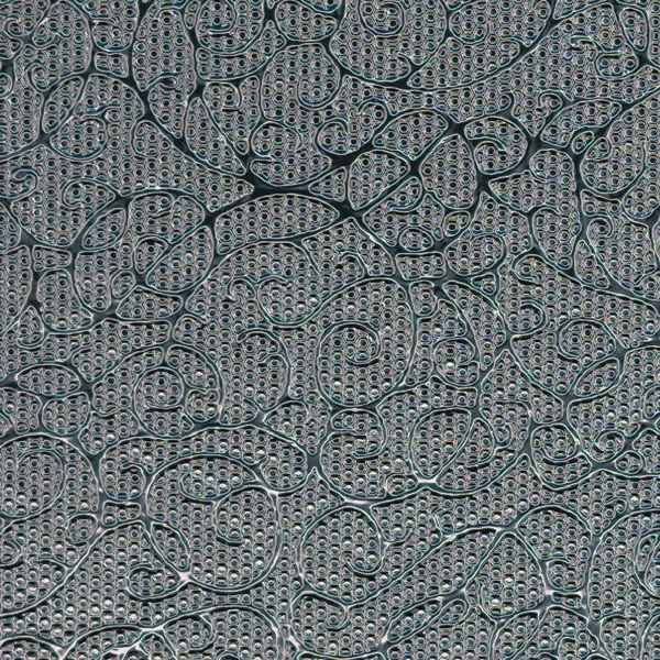 Crackle and cellular pattern on reflective film, macro photograph of sample B0001429