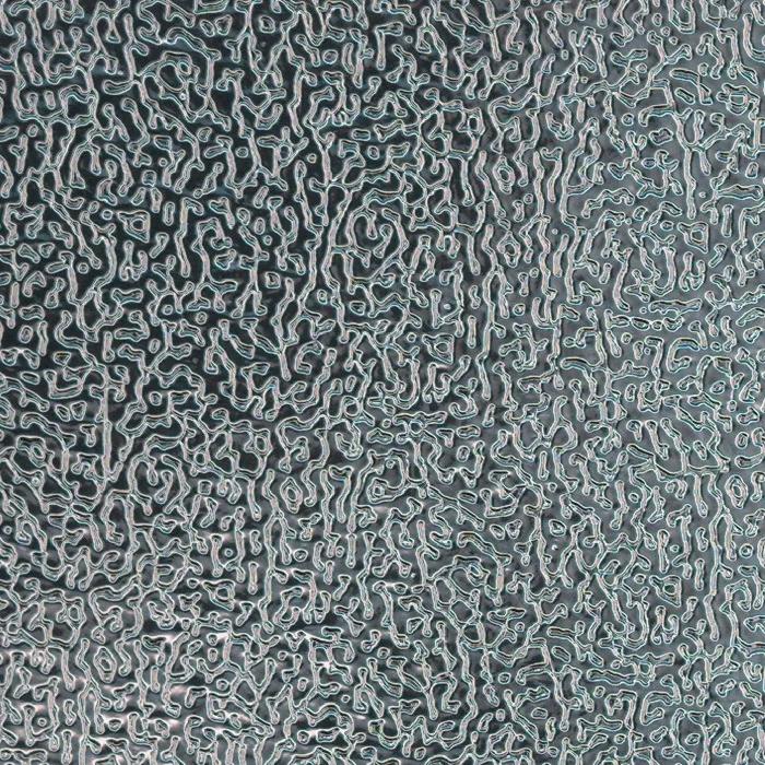 Crackle and cellular pattern on reflective film, macro photograph of sample B0001481