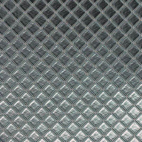 Diamond and lattice pattern on reflective film, macro photograph of sample B0001432