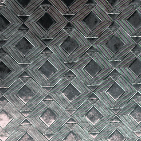 Diamond and lattice pattern on reflective film, macro photograph of sample B0001452