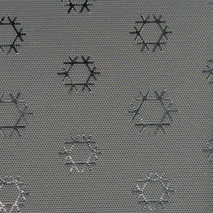 Motif emboss pattern on reflective film, macro photograph of sample B0001418