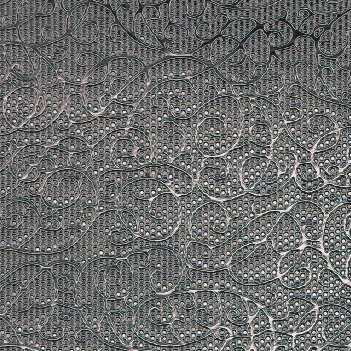 Motif emboss pattern on reflective film, macro photograph of sample B0001433