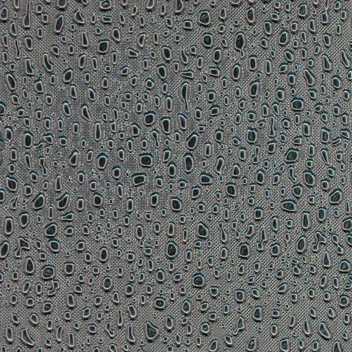Pebble and droplet pattern on reflective film, macro photograph of sample B0001464