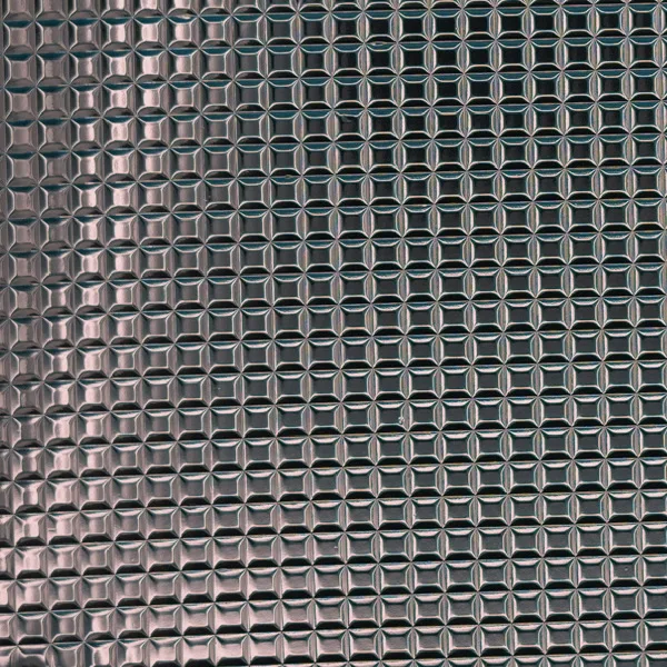 Grid and woven pattern on reflective film, macro photograph of sample B0001423