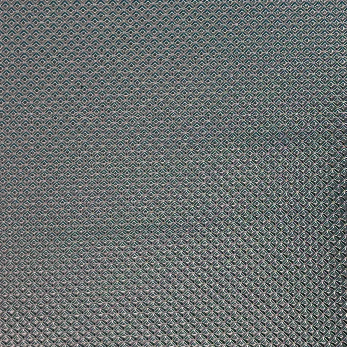 Grid and woven pattern on reflective film, macro photograph of sample B0001462