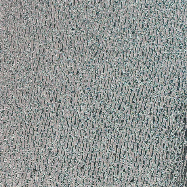 Grid and woven pattern on reflective film, macro photograph of sample B0001484